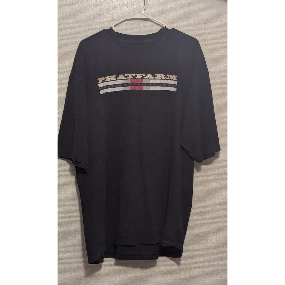 Vintage Y2K Phat Farm T shirt‎ Black XXL